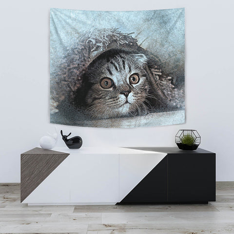 Lovely Cat Art Print Tapestry