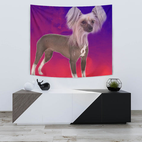 Chinese Crested Dog Print Tapestry