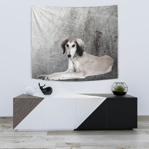 Cute Saluki Dog Print Tapestry