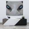 Siberian Husky Face Print Tapestry