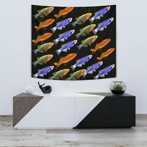 Slender Danios Fish Print Tapestry