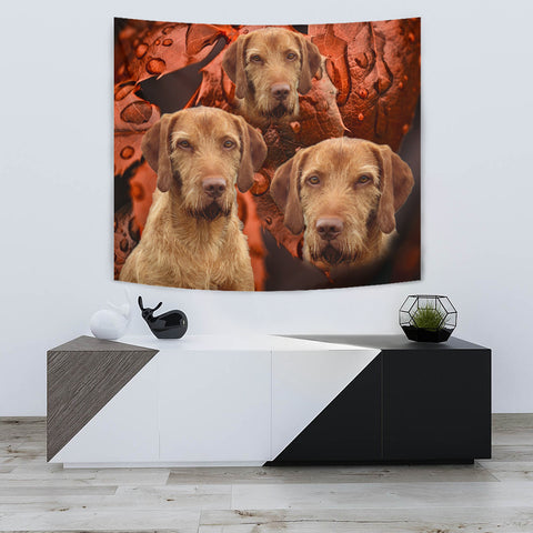 Cute Wirehaired Vizsla Print Tapestry