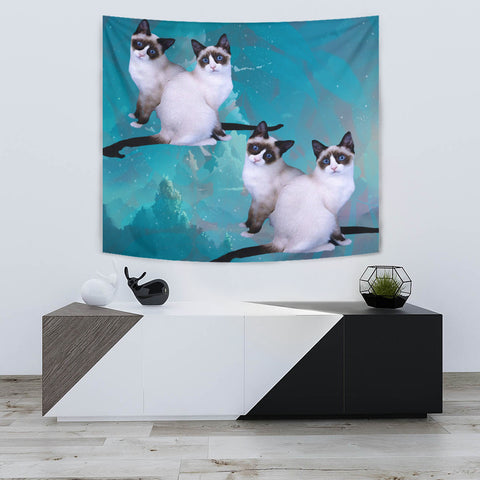 Lovely Snowshoe Cat Print Tapestry