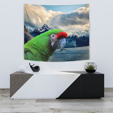 Military Macaw Print Tapestry