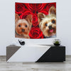 Yorkshire Terrier On Red Print Tapestry