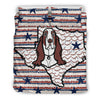 [AI Generated] Basset Hound Texas Bedding Set