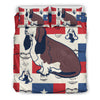 [AI Generated] Basset Hound Texas Bedding Set