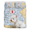 [AI Generated] Westie From Illinois Bedding Set