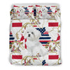 [AI Generated] Maltese Dog Georgia Print Bedding Set