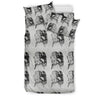 Cute Saluki Dog Sketch Print Bedding Set