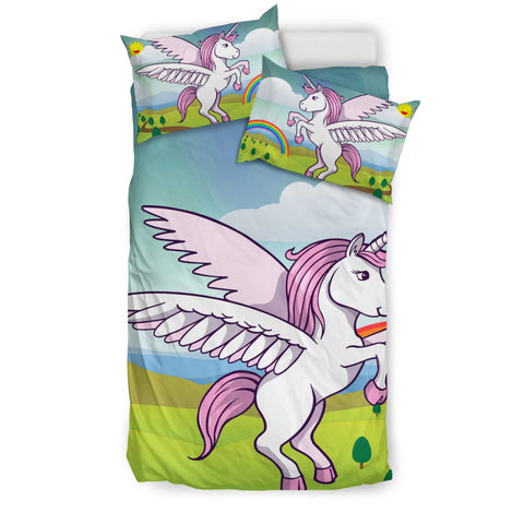 Cute Unicorn Print Bedding Sets