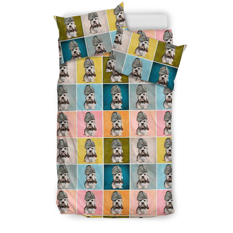 Dandie Dinmont Terrier Pattern Print Bedding Set