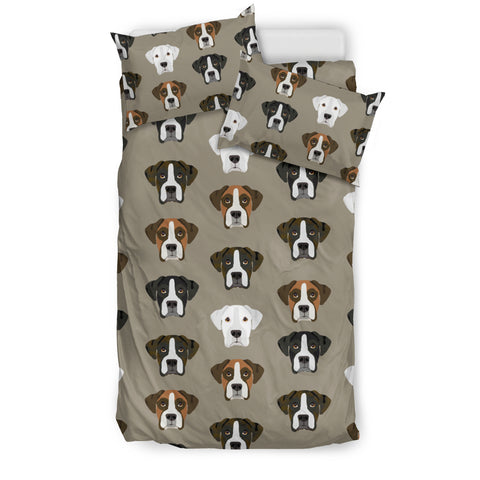 Amazing Boxer Dog Pattern Print Bedding Set