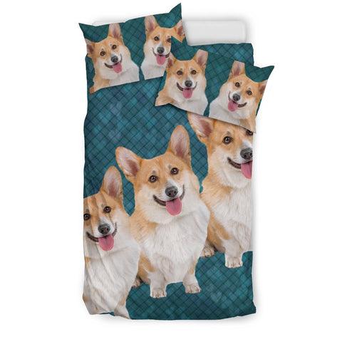Cardigan Welsh Corgi Dog Pattern Print Bedding Set