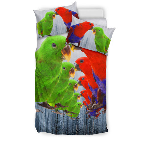 Eclectus Parrot Print Bedding Set