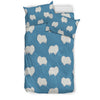 Cute Pomeranian Dog Pattern Print Bedding Set