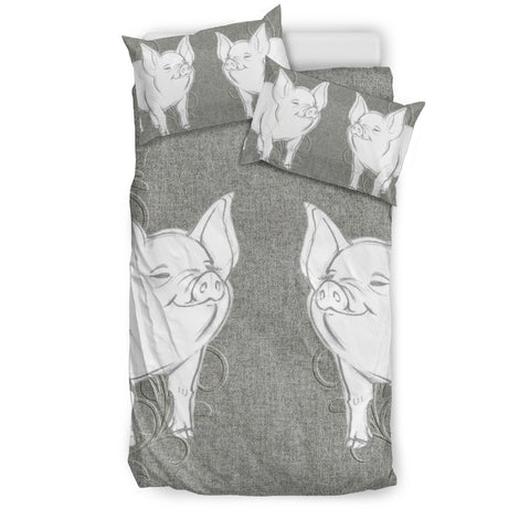 Middle White Pig Print Bedding Sets