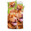 Lovely Nova Scotia Duck Tolling Retriever Dog Print Bedding Set