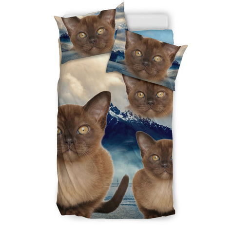 Cute Burmese Cat Print Bedding Set