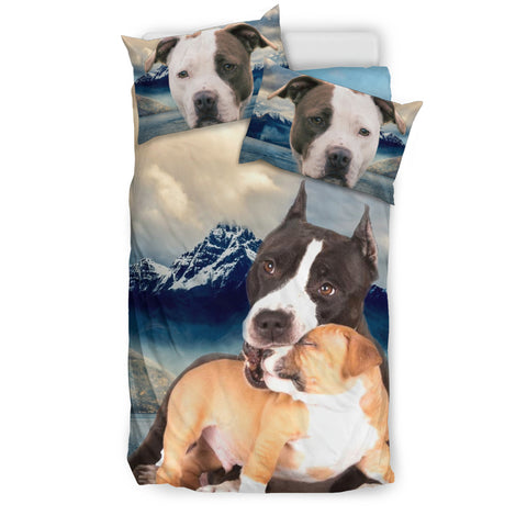 Cute Pit Bull Terrier Dog Print Bedding Set