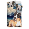 Cute Pit Bull Terrier Dog Print Bedding Set