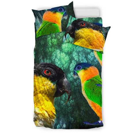 Lovely Caique Parrot Print Bedding Set