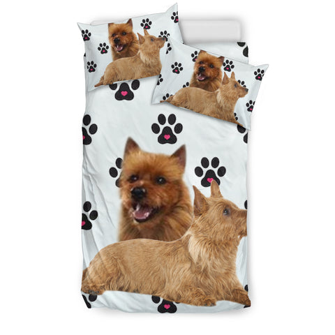 Australian Terrier With Paws Print Bedding Sets