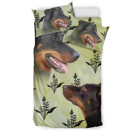 Amazing Beauceron Dog floral Print Bedding Sets