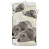 Irish Wolfhound Dog Floral Print Bedding Sets