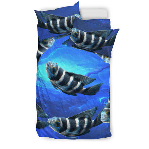 African Cichlid Fish Print Bedding Set