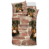 Laughing Rottweiler Dog Print Bedding Set