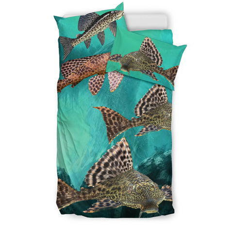 Suckermouth Catfish Print Bedding Set