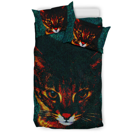 Amazing Savannah Cat Print Bedding Set