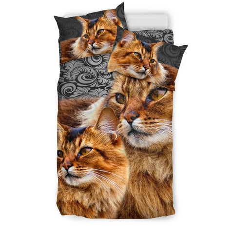 Lovely Somali Cat Print Bedding Set