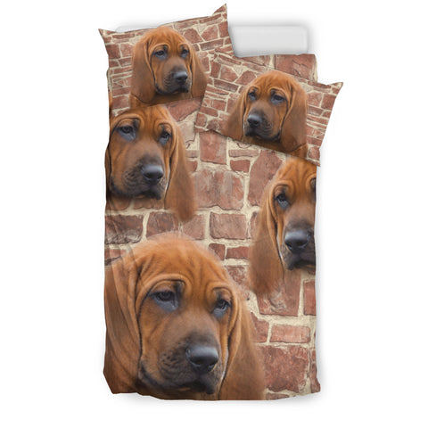 Cute Redbone Coonhound Dog Print Bedding Set