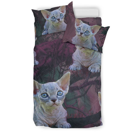 Lovely Minskin Cat Art Print Bedding Set