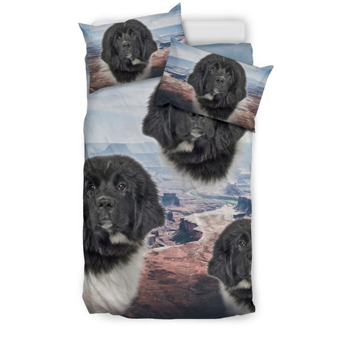 Cute Newfoundland Dog Print Bedding Set