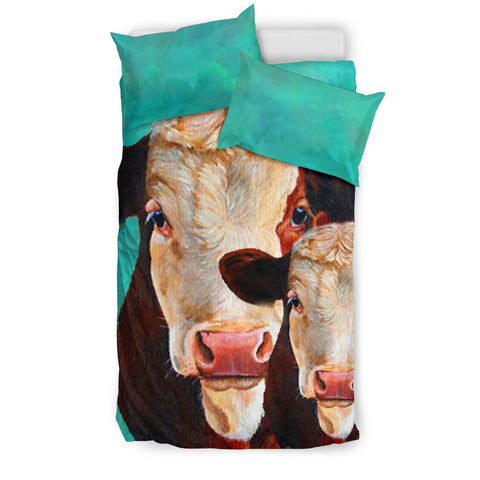 Simmental Cattle (Cow) Print Bedding Set