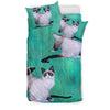 Lovely Snowshoe Cat Print Bedding Set