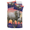 White Lusitano Horse Print Bedding Sets