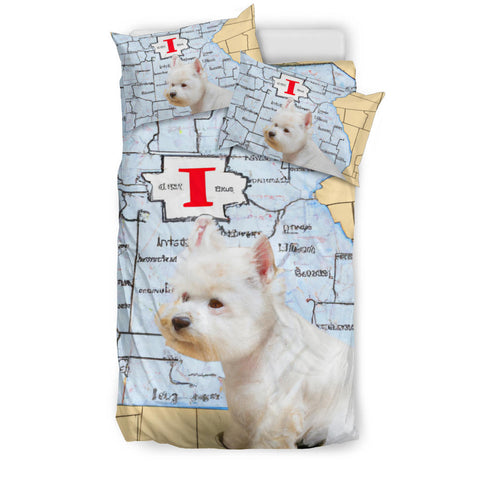 [AI Generated] Westie From Illinois Bedding Set