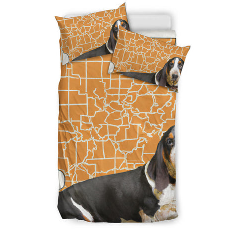 [AI Generated] Basset Hound From Illinois Bedding Set