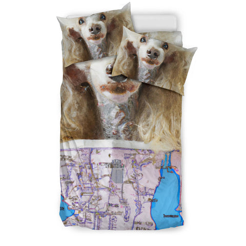 [AI Generated] Poodle From New York Bedding Set