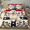 [AI Generated] Cute Maltese Dog Georgia Print Bedding Set