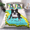 [AI Generated] Boston Terrier From California Bedding Set