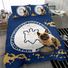 [AI Generated] French Bulldog with a bowl from Massachusetts Bedding Set