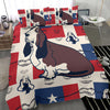 [AI Generated] Basset Hound Texas Bedding Set