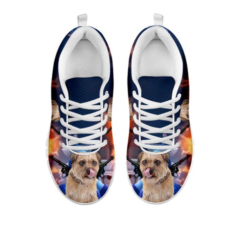 Amazing 'Hero' Border Terrier Dog Print Running Shoes For WomenFor 24 Hours Only