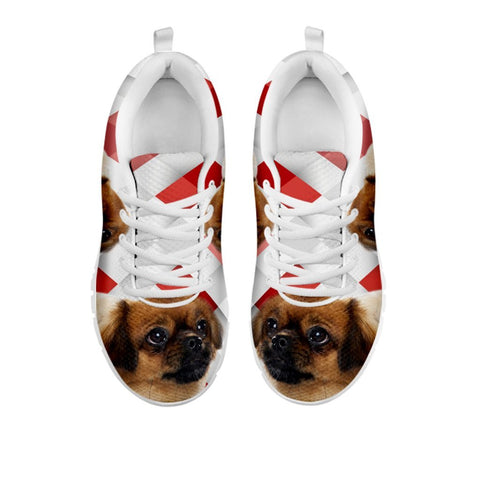 Amazing Tibetan Spaniel Red White Print Running Shoes For WomenFor 24 Hours Only