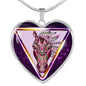 Horse Designer Art Print Heart Charm Necklaces